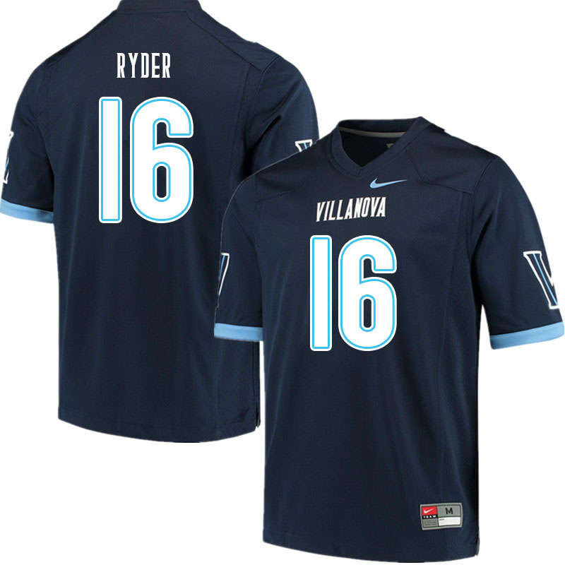 Men #16 Jack Ryder Villanova Wildcats College Football Jerseys Sale-Navy